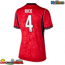 Camisa de Futebol Inglaterra Declan Rice #4 Equipamento Secundário Mulheres Mundo 2026 Manga Curta